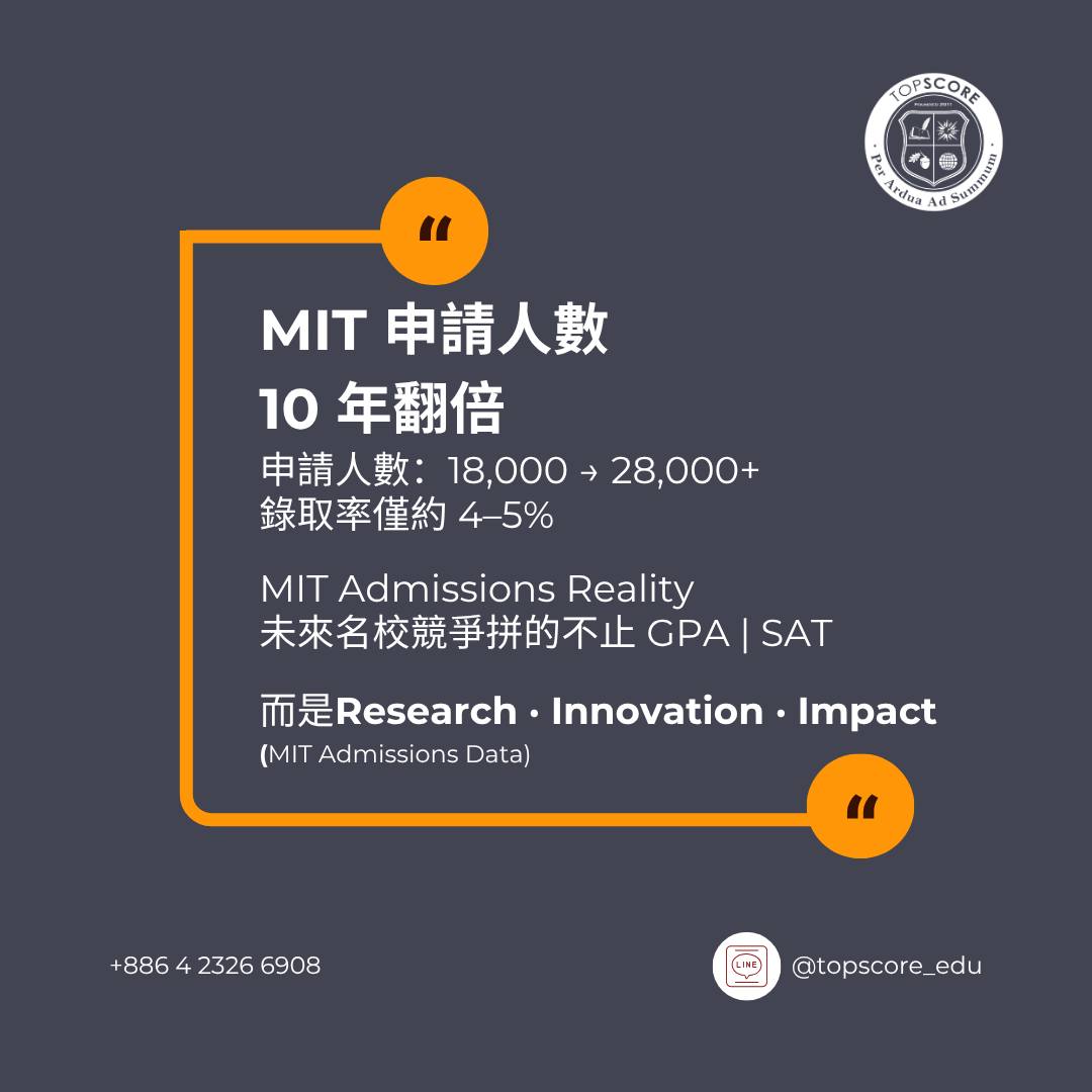 為什麼 MIT 申請人數 10 年幾乎翻倍？名校競爭其實正在加速